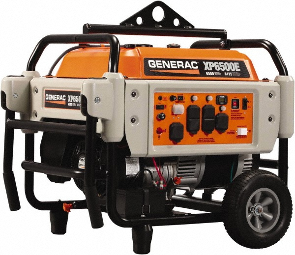 Generac Power 11 hr Half Load Time, 6,500 W, Electric/Pull Start