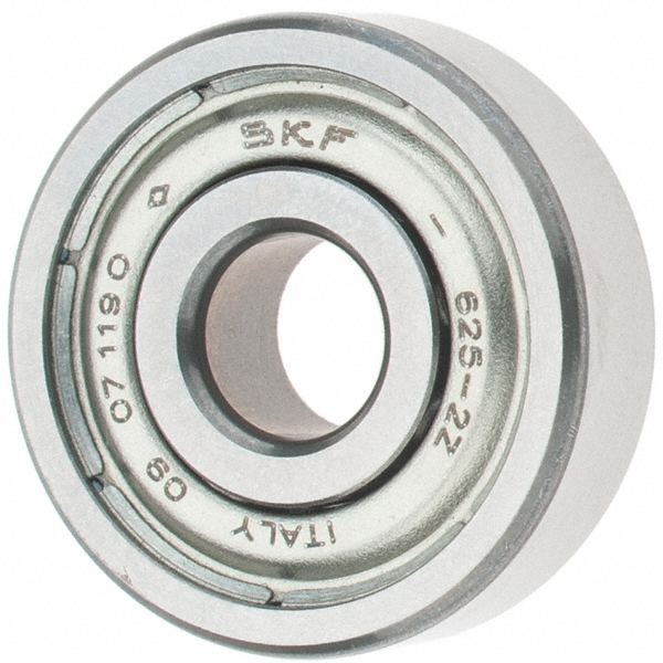 Deep Groove Ball Bearing: 16 mm OD, 0.1969" Wide, Double Shield