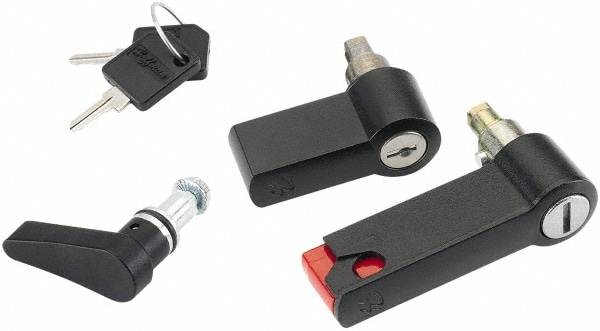Electrical Enclosure Padlock Handle: Steel, Use with Wall-Mount Enclosures