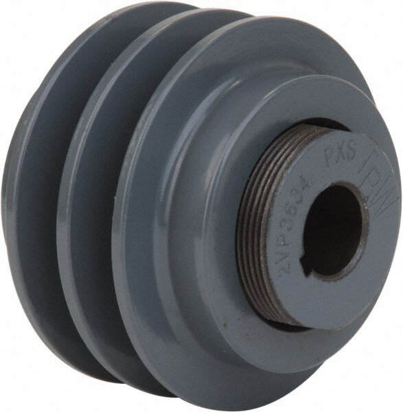 1-1/8" Inside Diam x 7.1" Outside Diam, 2 Groove, Variable Pitched Type 2 Sheave