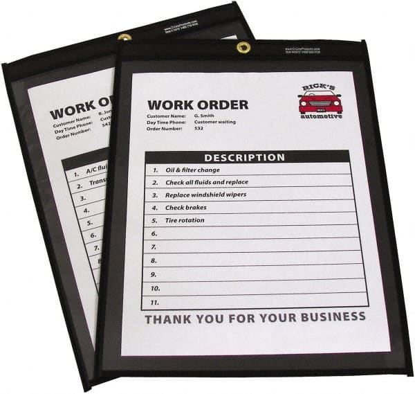 C-LINE. 45911 25 Pc Stitched Shop Ticket Holder: Clear 