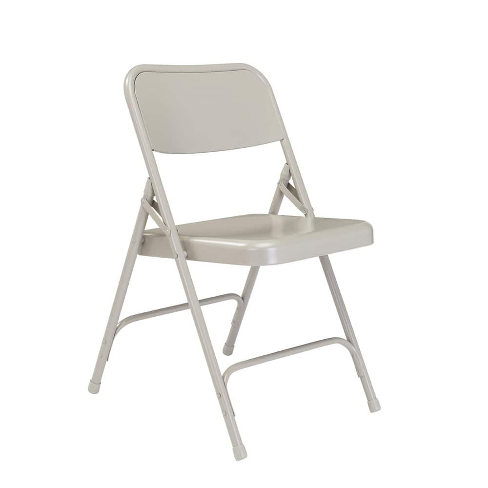NATIONAL PUBLIC SEATING 202 Pack of (4), 18-1/4" Wide x 20-1/4" Deep x 29-1/2" High, Steel Standard Folding Chairs 