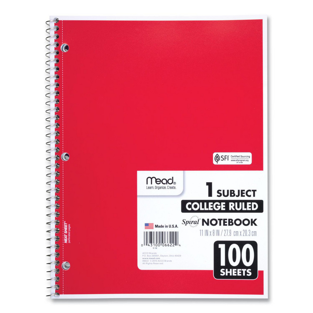 Mead - Notebook: 100 Sheets, 8-1/2 x 11