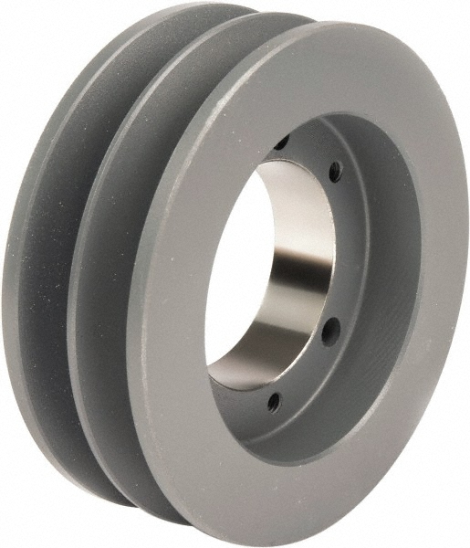 2 Groove, 1/2 to 1-5/8 Bore Dia, 4.35" Outside Dia, QD Bushed V Belt Sheave - 3.6 A Dia Belt Pitch