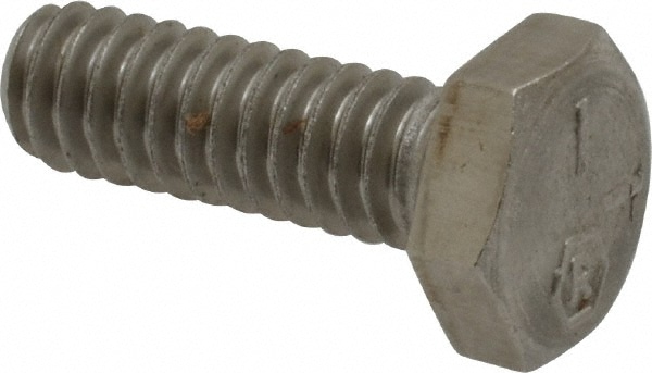 Value Collection R82234861 Hex Head Cap Screw: 1/4-20 x 3/4", Grade 18-8 Stainless Steel, Uncoated Image