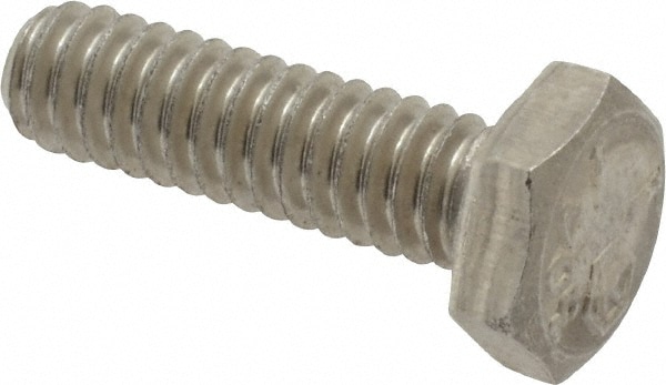 Value Collection R82234839 Hex Head Cap Screw: 1/4-20 x 7/8", Grade 18-8 Stainless Steel, Uncoated Image