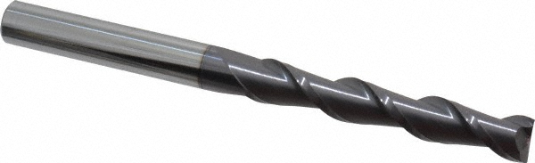Accupro 12181763 Square End Mill: 1/2 Dia, 3 LOC, 1/2 Shank Dia, 6 OAL, 2 Flutes, Solid Carbide Image