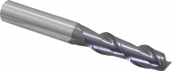 12181793 Square End Mill: 3/8 Dia, 1-3/8 LOC, 3/8 Shank Dia, 3 OAL, 2 Flutes, Solid Carbide  