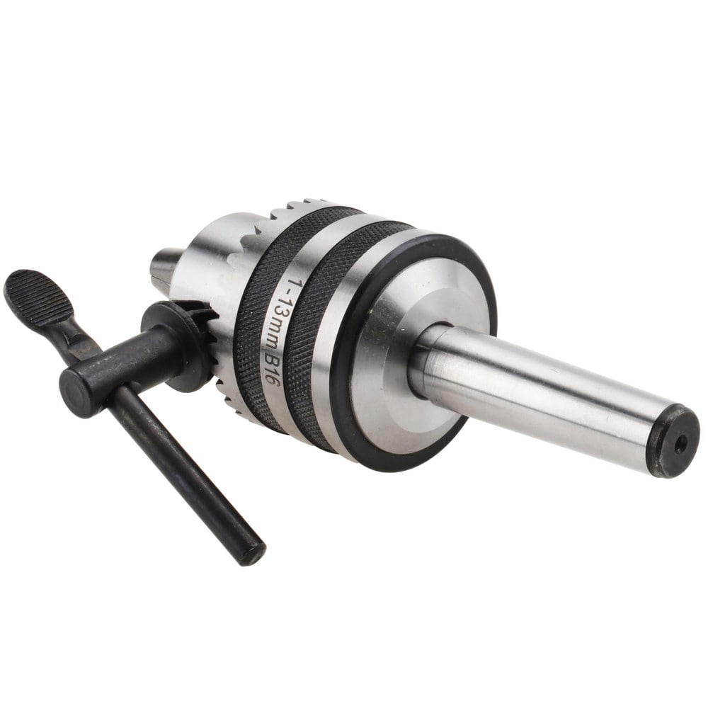 Drill Chuck: 1/32 to 1/2" Capacity, Tapered Mount, 2MT