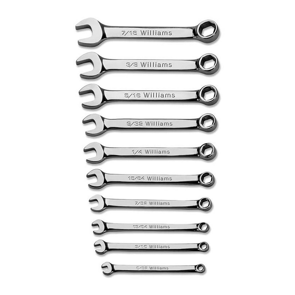 Williams Midget Combination Wrench Set 10 Pc, Inch MSC Industrial Supply Co.