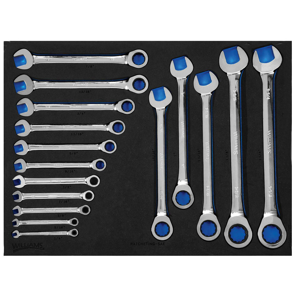 Williams Combination Wrench Set 16 Pc, Inch MSC Industrial Supply Co.