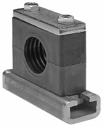 3.94" Wide x 2.99" High x 1.18" Deep, Polypropylene Heavy Duty C-Rail Mount Vibration-Control Clamp