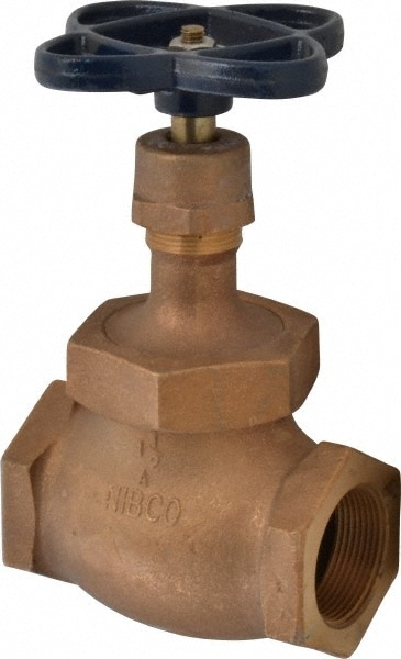 NIBCO NL3400C 1-1/2" Pipe, Threaded Ends, Bronze Integral Globe Valve Image