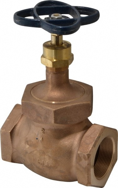 NIBCO NL3400D 2" Pipe, Threaded Ends, Bronze Integral Globe Valve Image