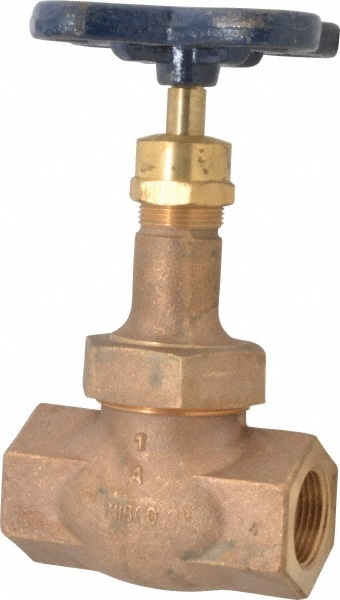 NIBCO NL3W00A 1" Pipe, Threaded Ends, Bronze Integral Globe Valve Image