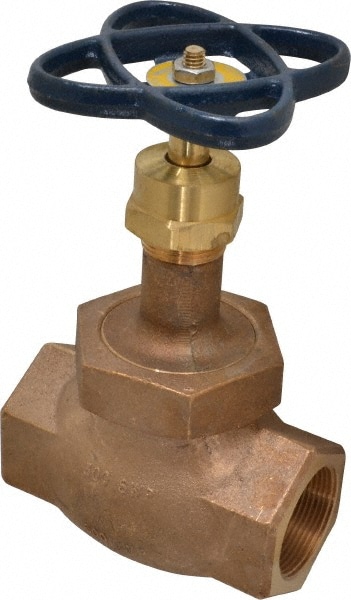 NIBCO NL3W00C 1-1/2" Pipe, Threaded Ends, Bronze Integral Globe Valve Image