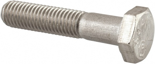 Value Collection R82222448 Hex Head Cap Screw: 1/4-28 x 1-1/4", Grade 18-8 Stainless Steel, Uncoated Image