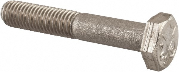 Value Collection R82222400 Hex Head Cap Screw: 1/4-28 x 1-1/2", Grade 18-8 Stainless Steel, Uncoated Image