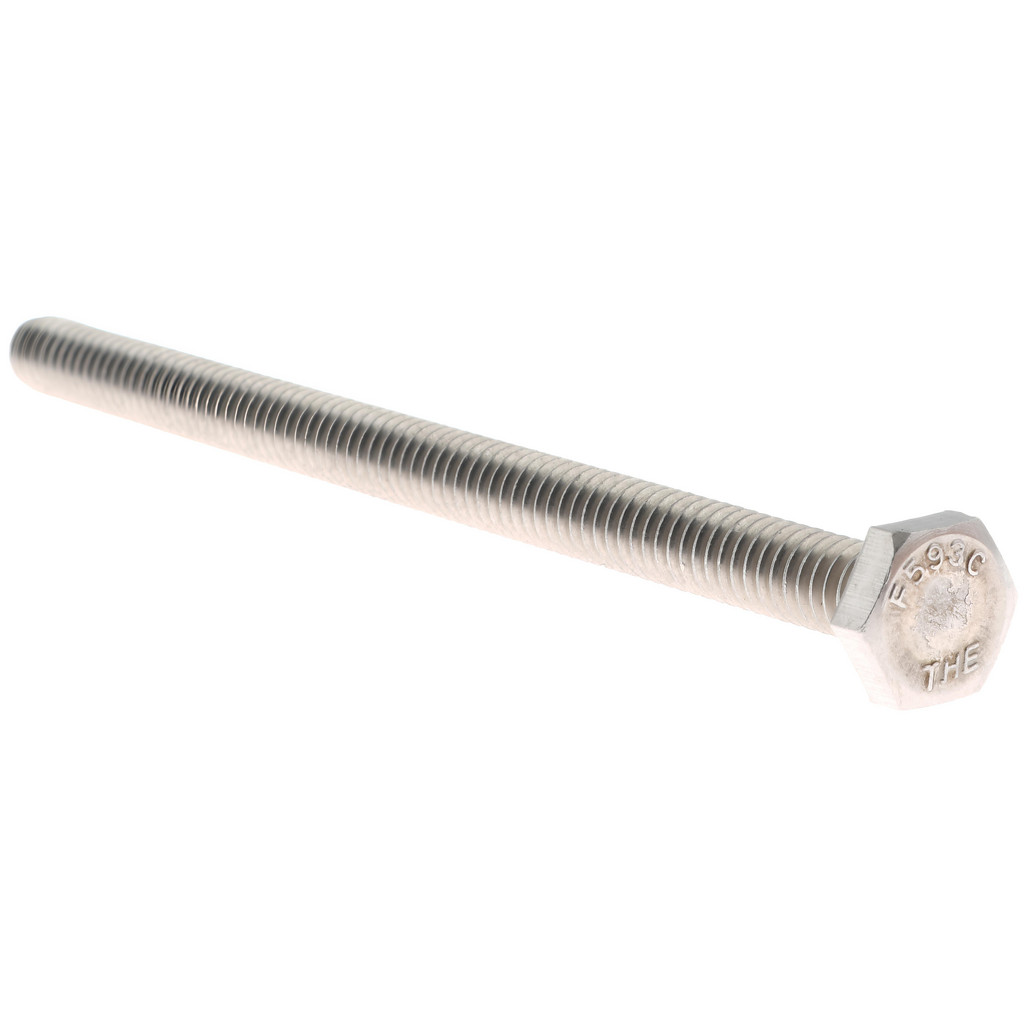Value Collection R82222803 Hex Head Cap Screw: 1/4-20 x 4", Grade 18-8 Stainless Steel, Uncoated Image