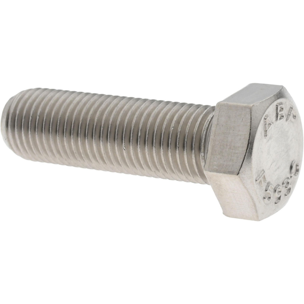 Value Collection R82222943 Hex Head Cap Screw: 3/8-24 x 1-1/4", Grade 18-8 Stainless Steel, Uncoated Image