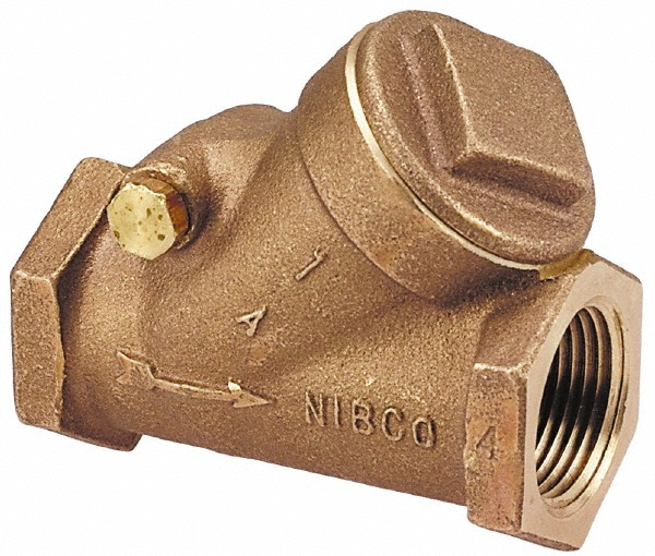 Check Valve: 1/4" Pipe - Y-Pattern, FNPT x FNPT, 400 WOG