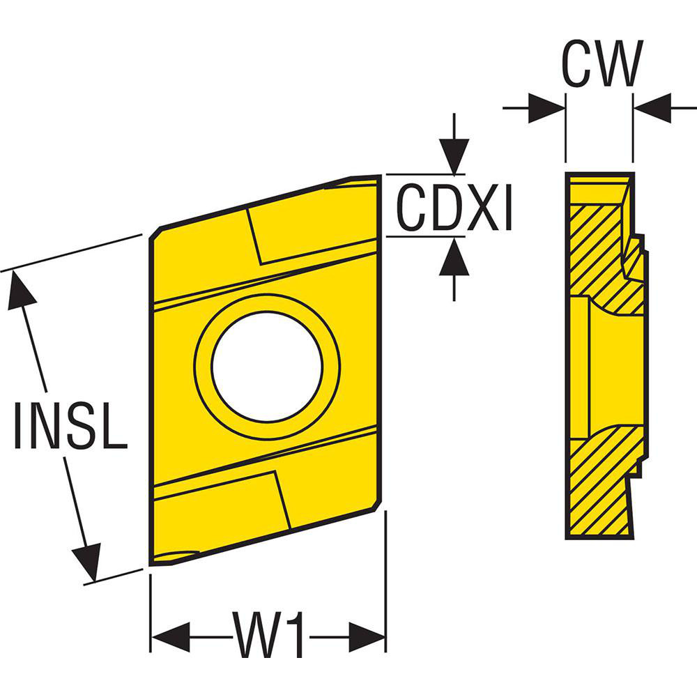 Seco Milling Insert ANSI R335.1513215FGE08, ISO R335.1513215FG