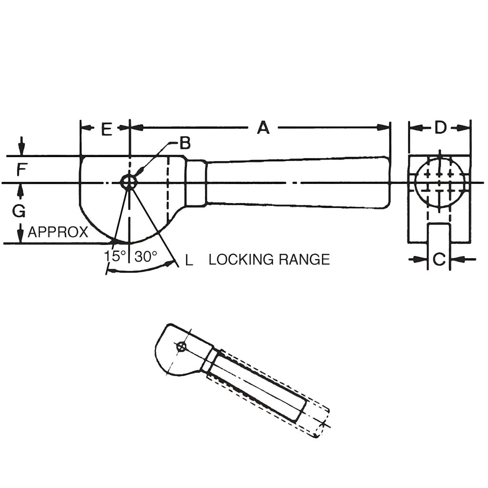 Jergens - Clamp Cam Lever: Double Cam Lever, 3/8