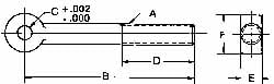 Rod Ends; Thread Size: 1/4-20 in ; Hole Diameter (Inch): 3/16 ; Hole Center To End: 2 ; Material: Alloy Steel ; Finish: Black Oxide ; Thread Type: External (Male)