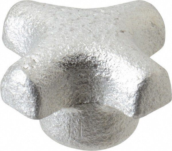 Spoked Knob: 1-1/8" Head Dia, 4 Points, Cast Iron