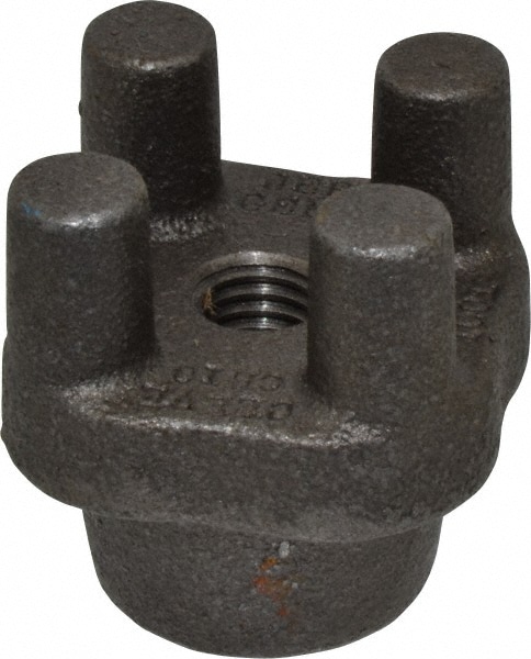 2-1/2" Diam, 2-3/8" High, 9/16" Thread, Tapped Bar Knob