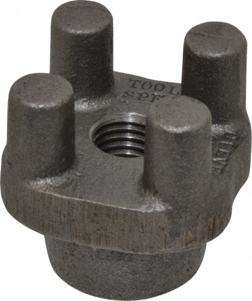 2-1/2" Diam, 2-3/8" High, 9/16" Thread, Tapped Bar Knob