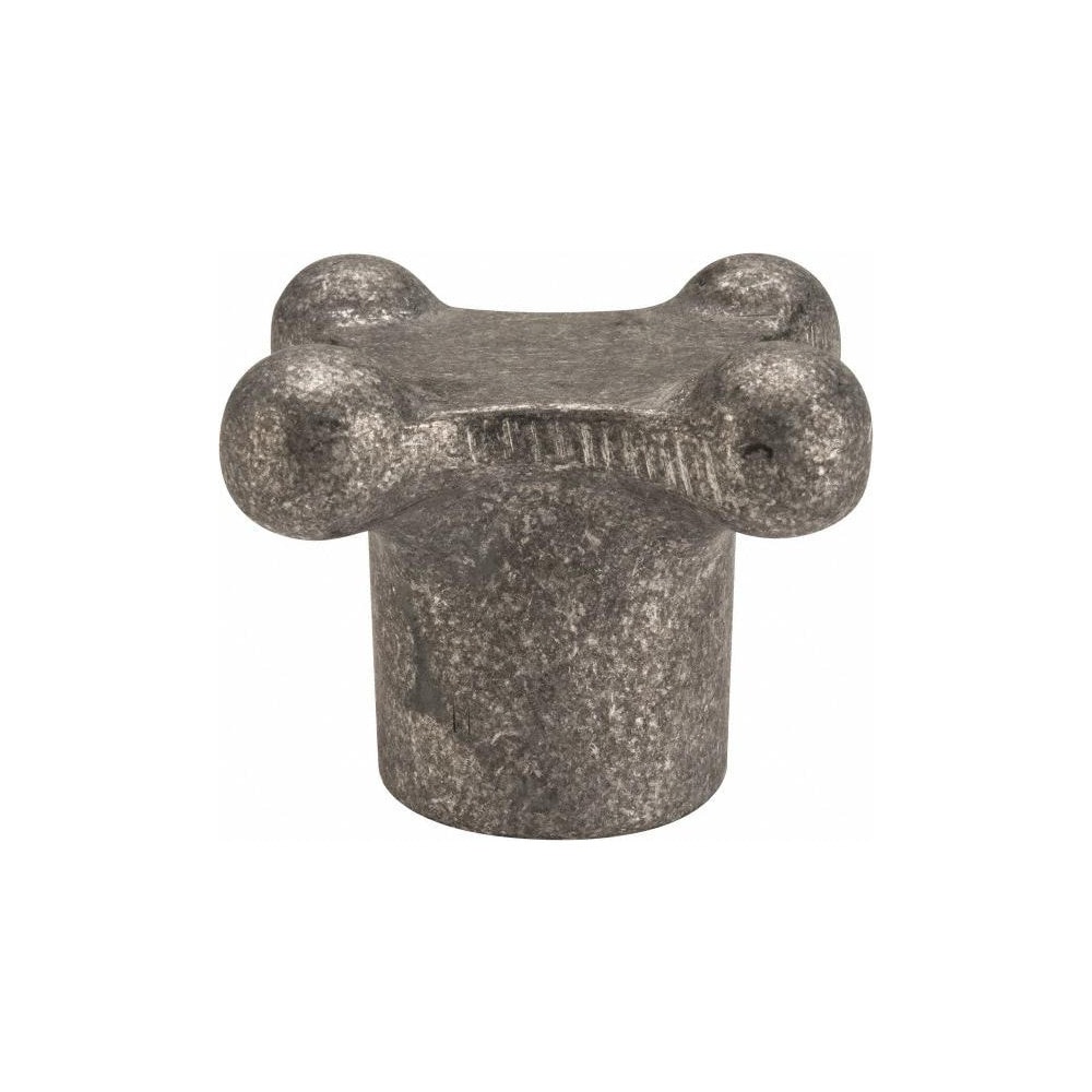 Lobed Knob: 1-1/4" Head Dia, 4 Points, Aluminum