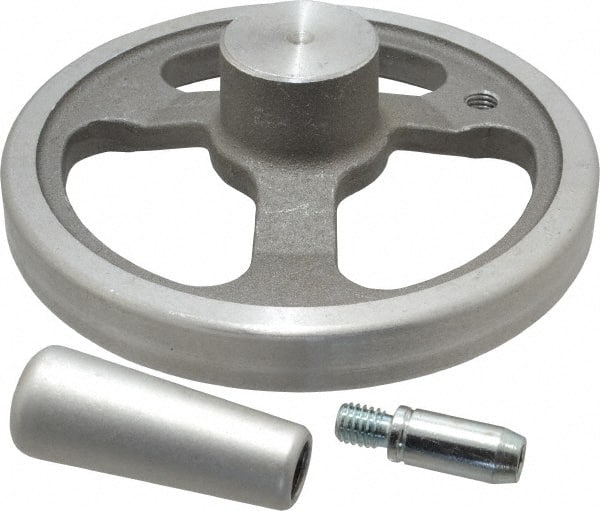 Jergens 22301 Spoked Offset Handwheel: Aluminum, Plain Finish 