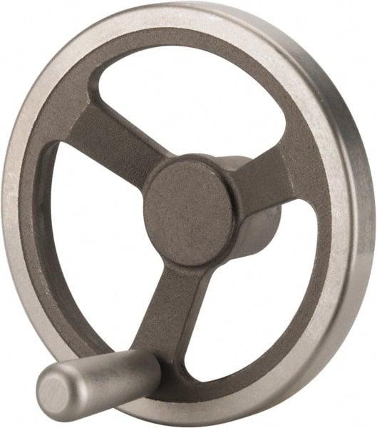 Jergens 22302 Spoked Offset Handwheel: Aluminum, Plain Finish 