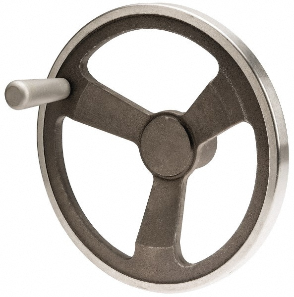 Jergens 22304 Spoked Offset Handwheel: Aluminum, Plain Finish Image