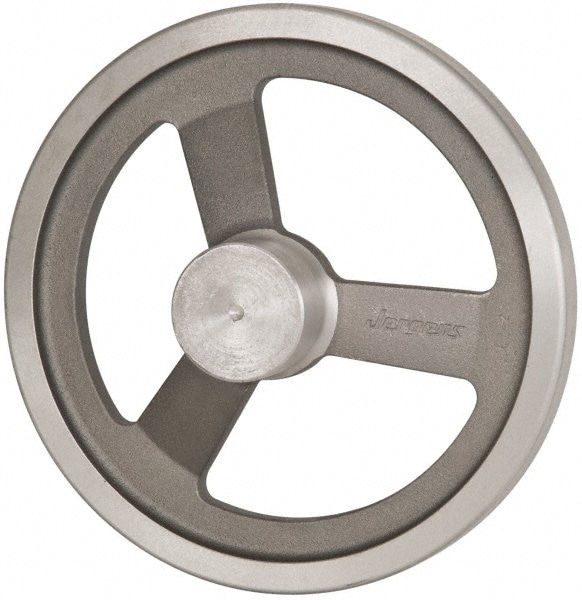 Jergens 22103 Spoked Offset Handwheel: Aluminum, Plain Finish Image