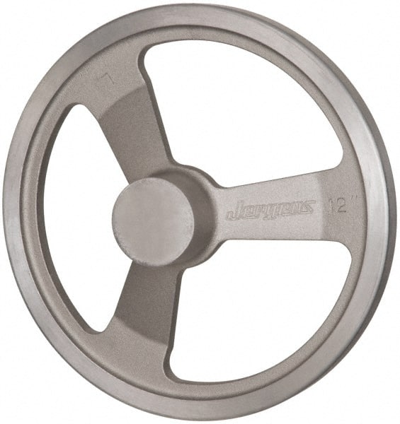 Jergens 22104 Spoked Offset Handwheel: Aluminum, Plain Finish 