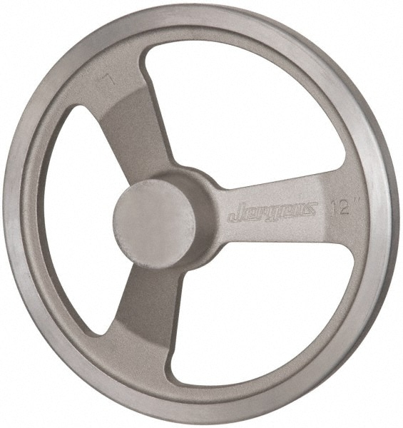 Jergens 22104 Spoked Offset Handwheel: Aluminum, Plain Finish Image