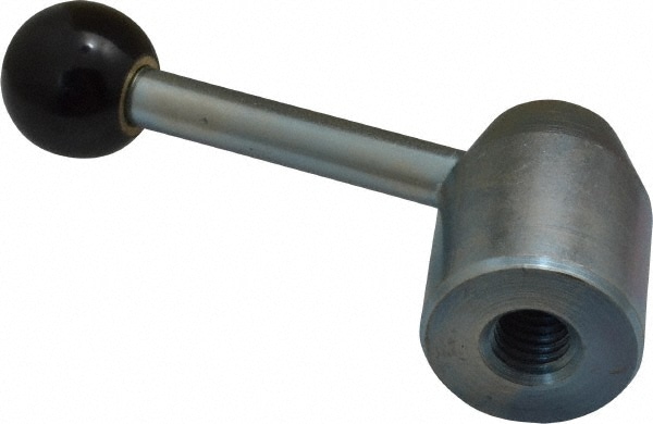 1 Offset Arm, 1/2-13" Hole, Cadmium Plated, Tapped Clamping Handle