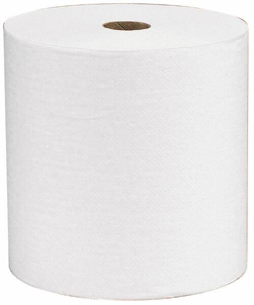 12 Qty 400 ' Hard Roll of 1 Ply White Paper Towels