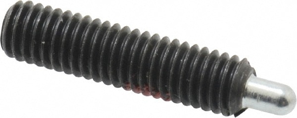 Threaded Spring Plunger: #10-32, 3/4" Thread Length, 0.093" Dia, 1/8" Projection