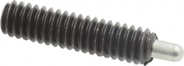 Threaded Spring Plunger: 1/4-20, 1" Thread Length, 0.119" Dia, 3/16" Projection