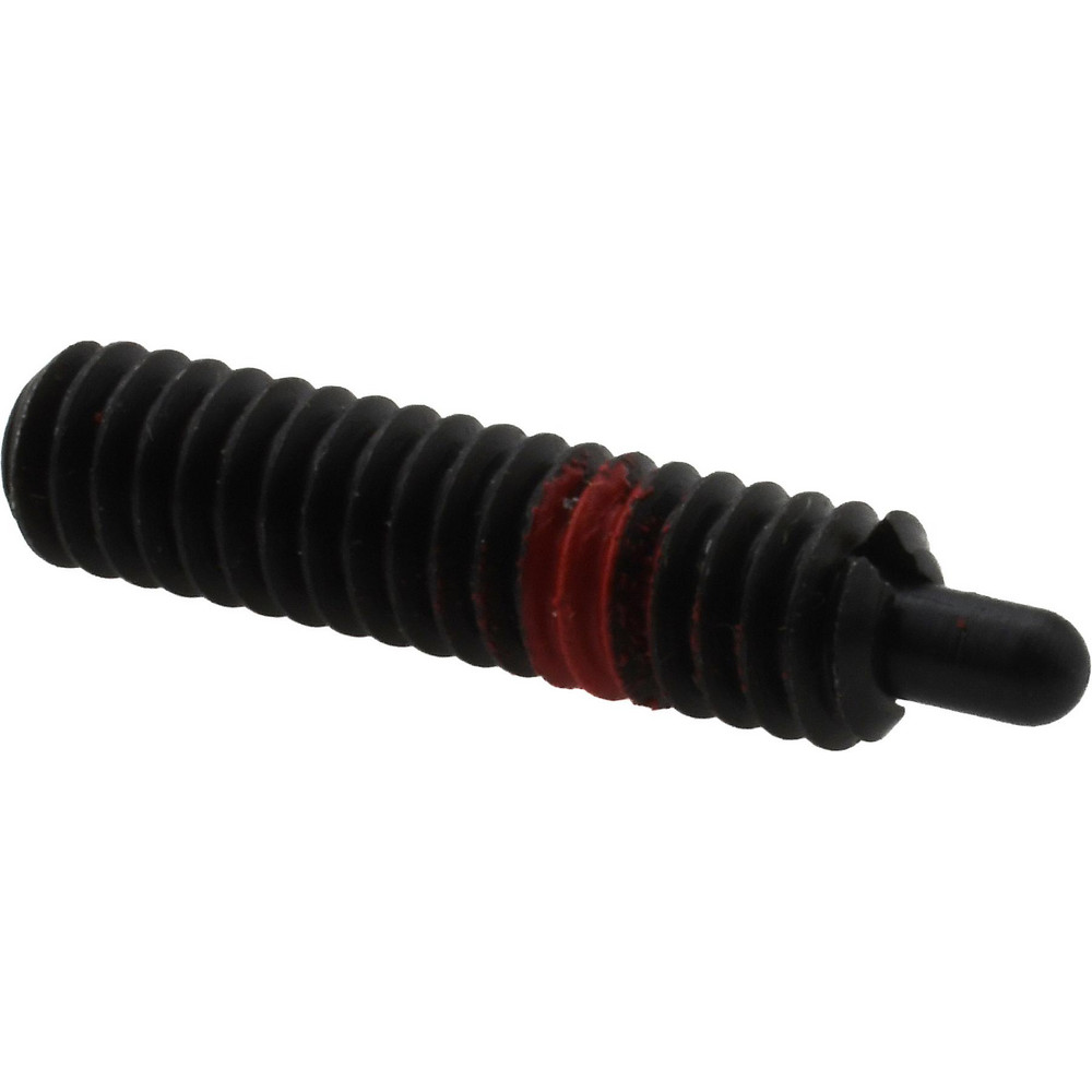 Threaded Spring Plunger: 1/4-20, 1" Thread Length, 0.119" Dia, 3/16" Projection