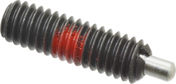Threaded Spring Plunger: 5/16-18, 1" Thread Length, 0.135" Dia, 3/16" Projection