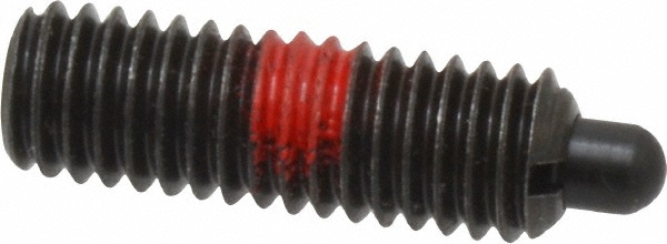 Threaded Spring Plunger: 3/8-16, 1-1/8" Thread Length, 0.186" Dia, 3/16" Projection