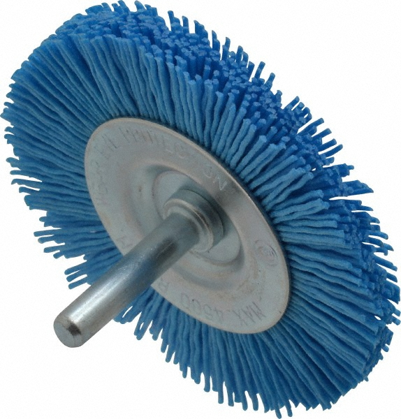 Value Collection 3" OD, 1/4" Shank Diam, Crimped Nylon Wheel Brush