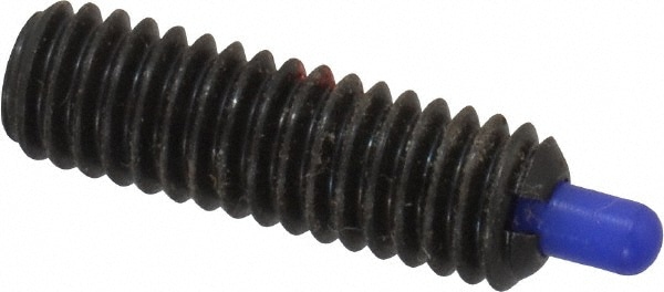 Threaded Spring Plunger: 5/16-18, 1" Thread Length, 0.135" Dia, 3/16" Projection
