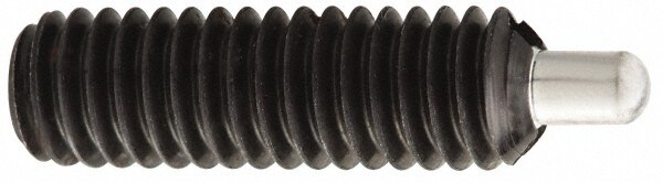 Threaded Spring Plunger: 1/8, 2-13/32" Thread Length, 0.499" Dia, 1/2" Projection