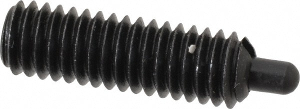 Threaded Spring Plunger: 5/16-18, 1" Thread Length, 0.135" Dia, 3/16" Projection