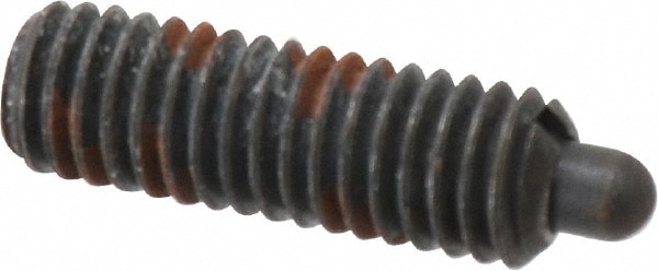 Threaded Spring Plunger: 3/8-16, 1-1/8" Thread Length, 0.186" Dia, 3/16" Projection